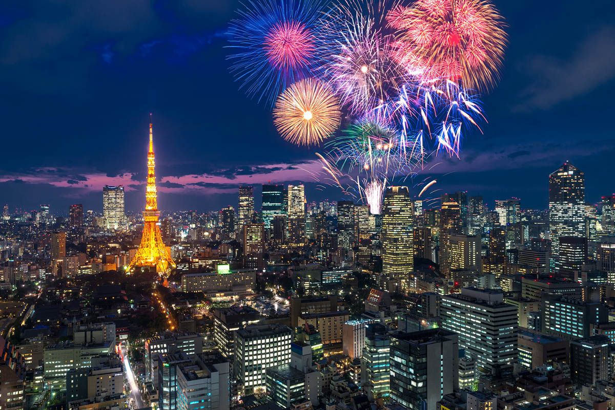 Tokyo celebrating new years eve