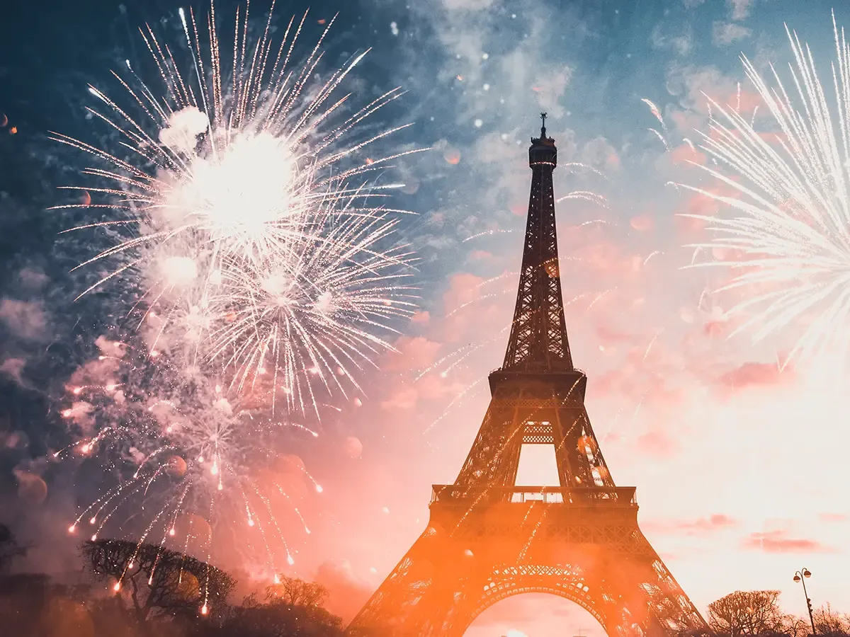 Paris celebrating new years eve