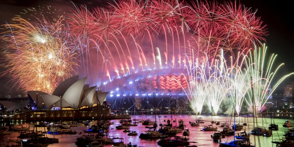 Sydney celebrating new years eve